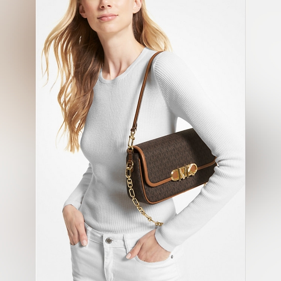 ❗️LOW START❗️Michael Kors Parker Medium Logo Shoulder Bag- NWOT - Picture 4 of 14